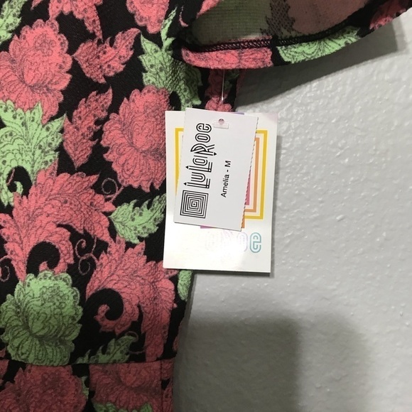 Amelia Dress Floral Green and Pink New D118 - Picture 5 of 5